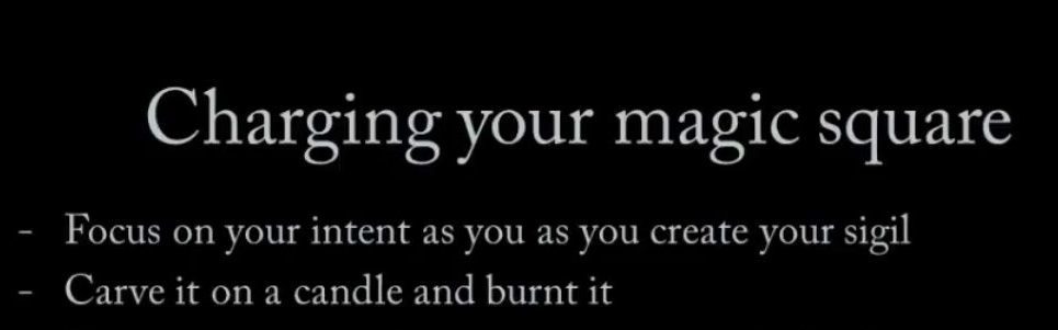 Charging Magick Square
