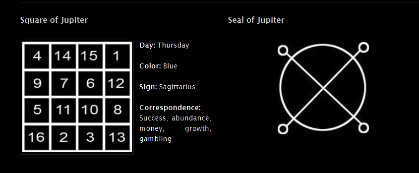Seal of Jupiter in Black