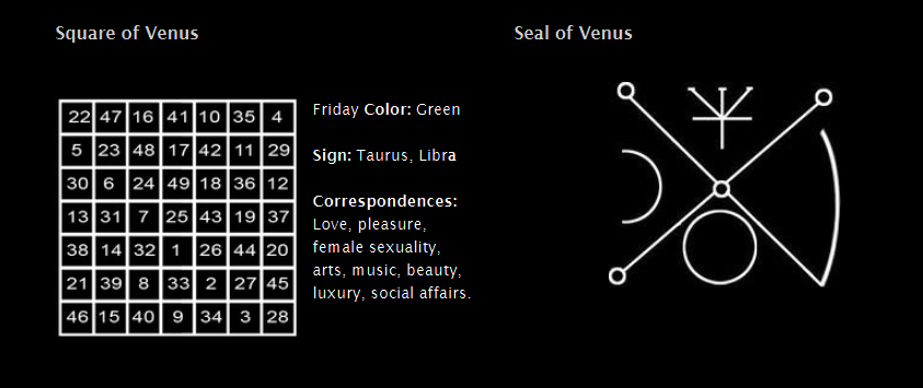 Seal of Venus in Black