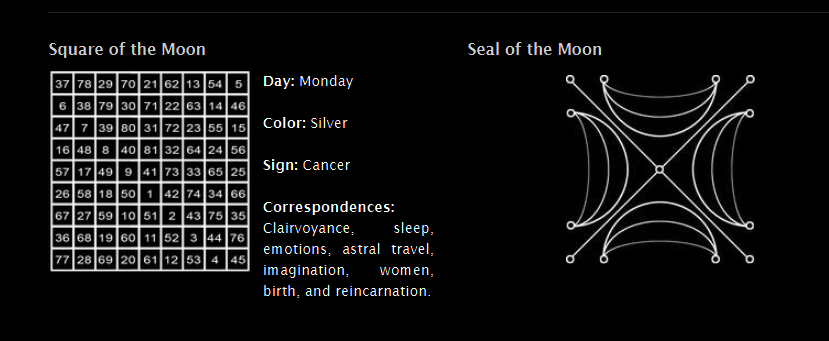 Seal of the Moon in Black